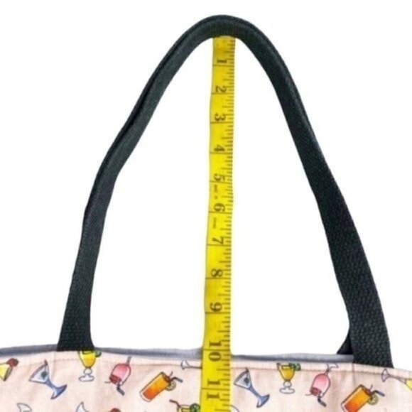 Martini’s Daquiri’s & Fun  cocktails fabric tote bag - Picture 7 of 9